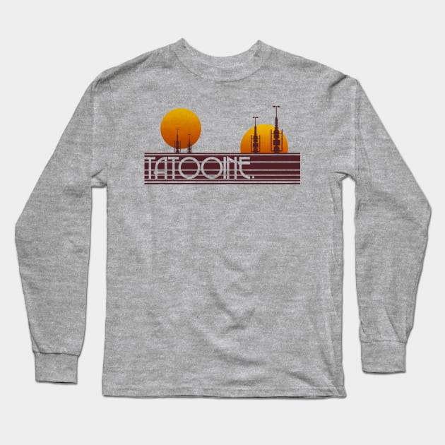 Twin Suns Tatooine Long Sleeve T-Shirt by reintdale